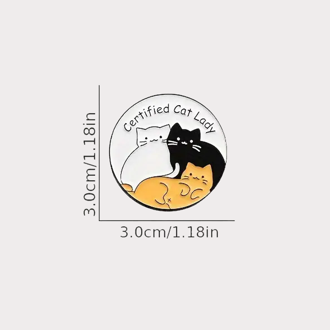 Certified Cat Lady Lapel Pin