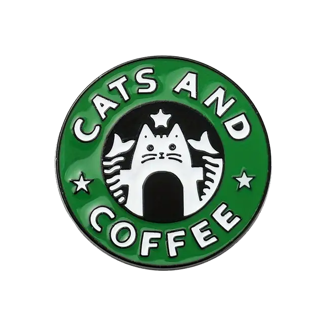 Cats and Coffee Lapel Pin