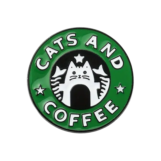 Cats and Coffee Lapel Pin