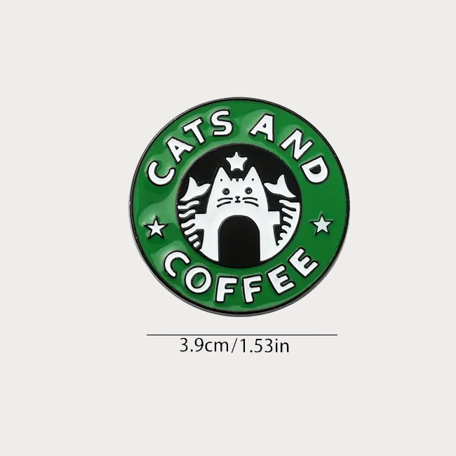 Cats and Coffee Lapel Pin