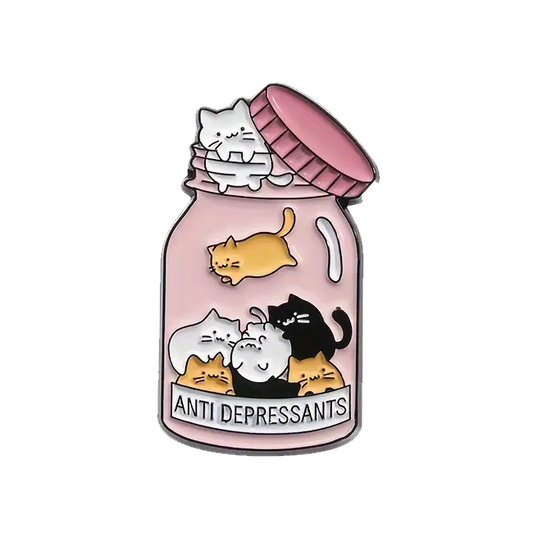 Happy Cat Pills Lapel Pin