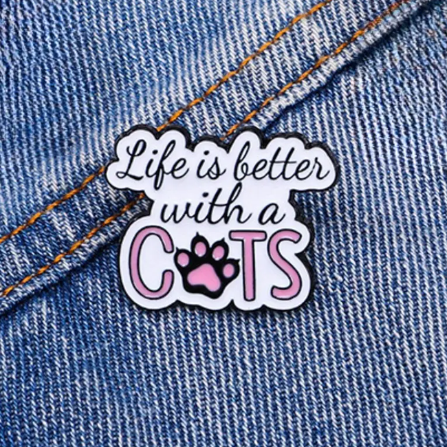 Life is Better with Cats Lapel Pin