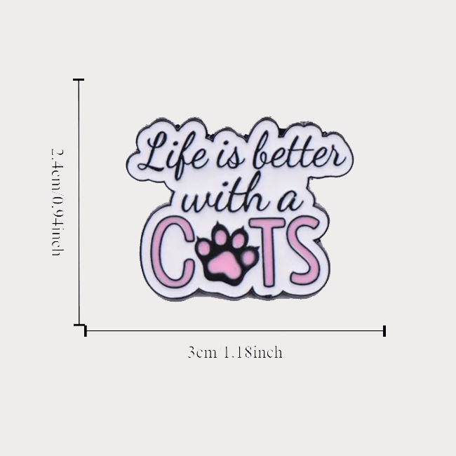 Life is Better with Cats Lapel Pin