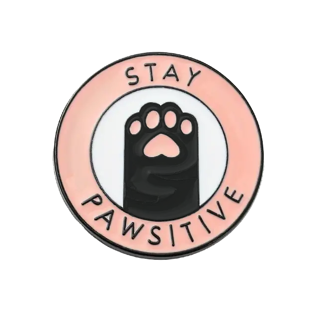 Stay PAWsitive Lapel Pin