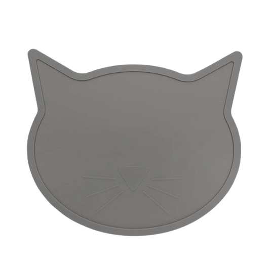 Cat Head Grey Silicone Placemat