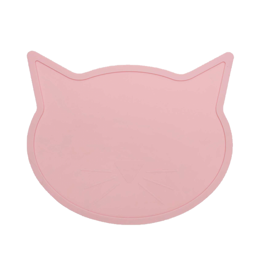 Cat Head Pink Silicone Placemat