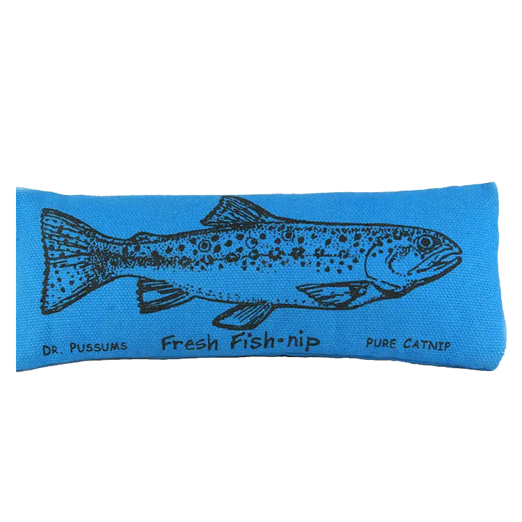 Dr Pussums Fresh Fish-Nip Catnip Kicker Toy
