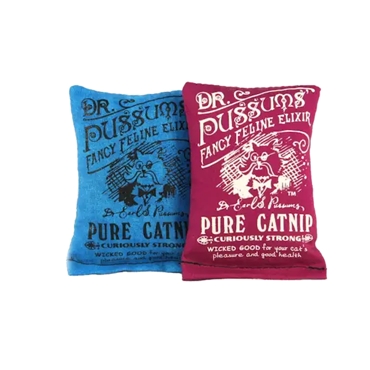 Dr. Pussums Small Logo Catnip Pillow Toy