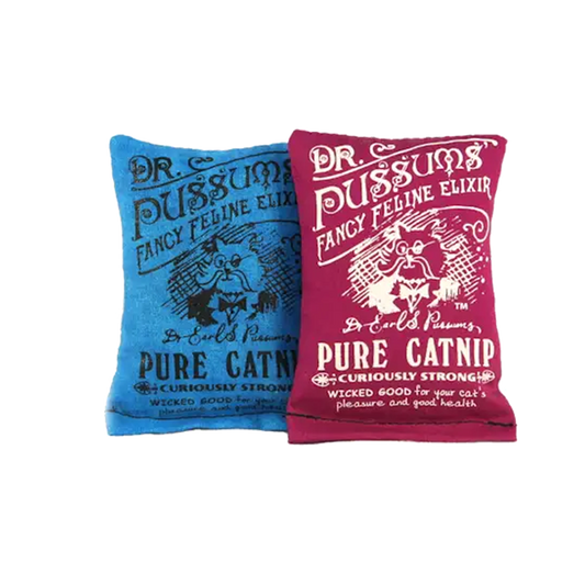Dr. Pussums Small Logo Catnip Pillow Toy