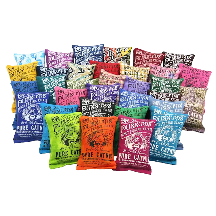 Dr. Pussums Small Logo Catnip Pillow Toy