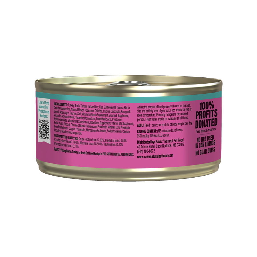 RAWZ Phosphorus Turkey in Broth Cat Food Recipe