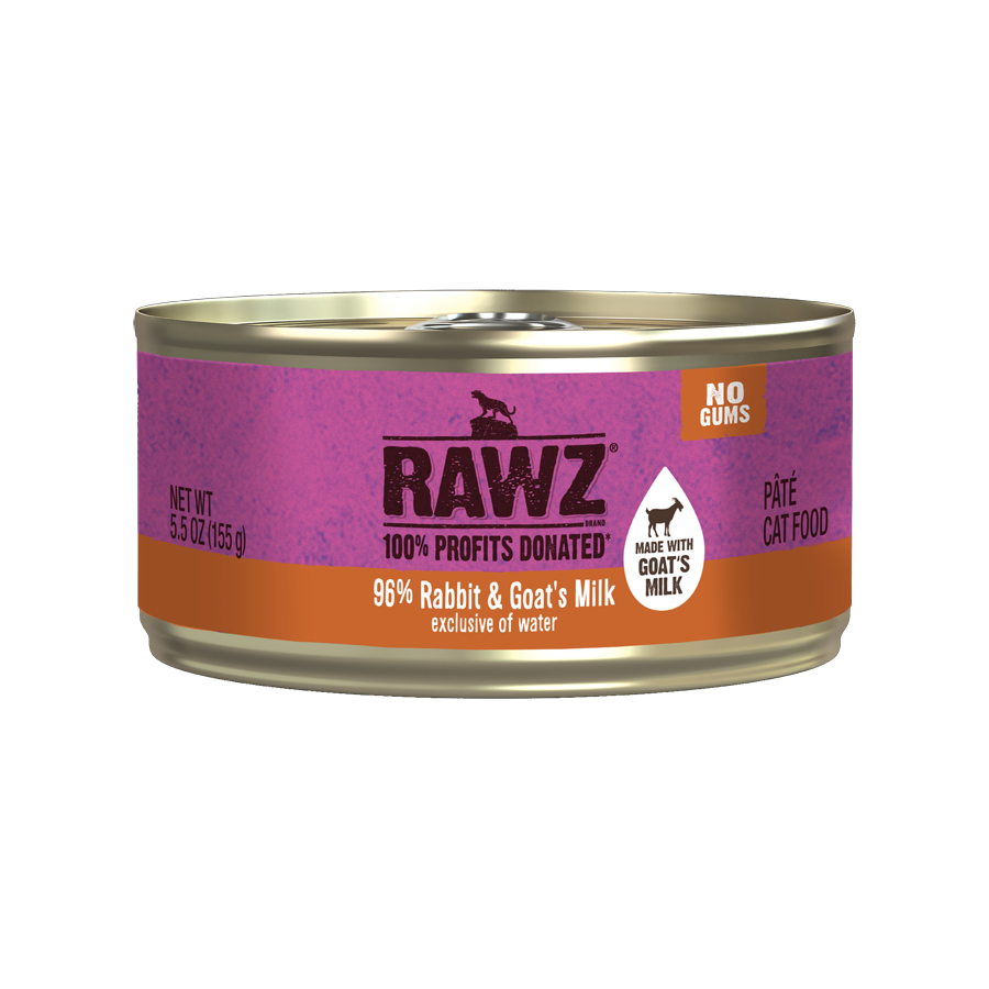RAWZ 96% Rabbit With Goat's Milk Canned Cat Food