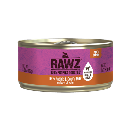 RAWZ 96% Rabbit With Goat's Milk Canned Cat Food