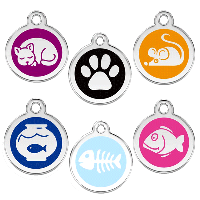 Red Dingo Pet ID Tags - Feline Designs