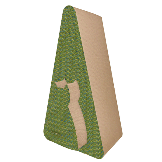 Giant Pyramid Cardboard Cat Scratcher - Peacock