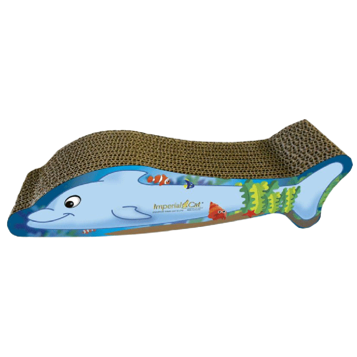 Dolphin Cardboard Cat Scratcher