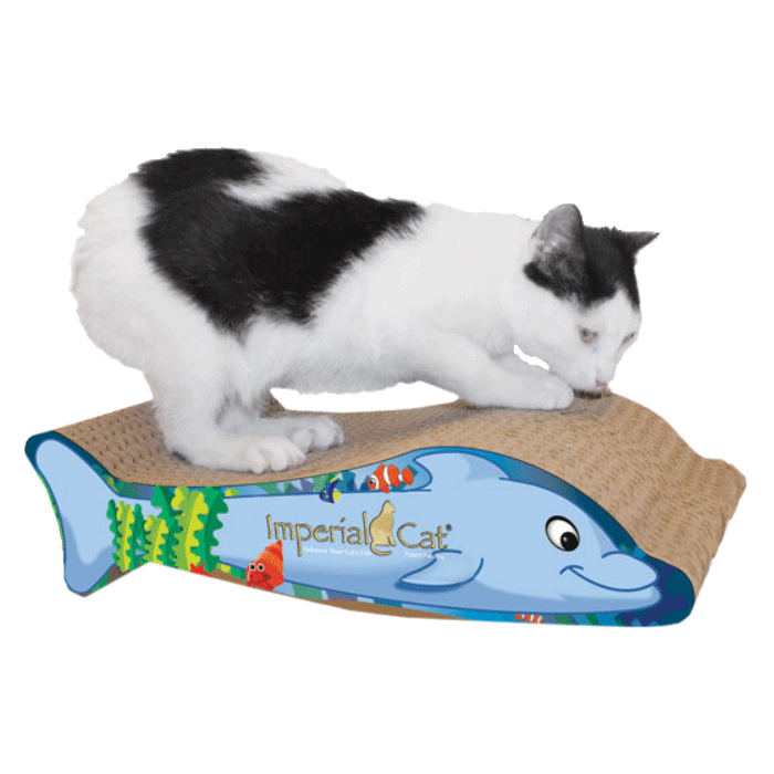 Dolphin Cardboard Cat Scratcher