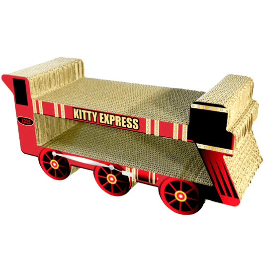 Kitty Express Train Cardboard Cat Scratcher