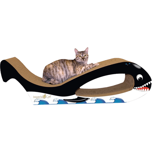 Giant Whale Cardboard Cat Scratcher - Orca