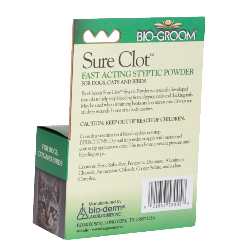 Bio-Groom Sure Clot Fast Acting Styptic Powder