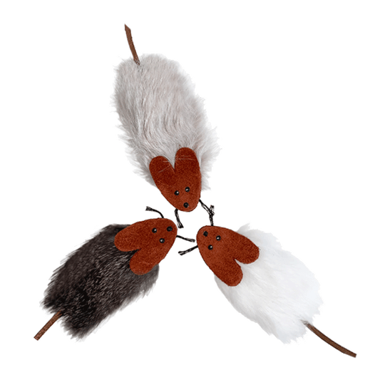 Rosie Rat Real Fur Cat Toy