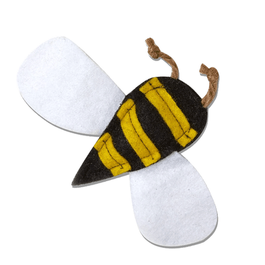 Felt Honey Bee Organic Catnip Toy