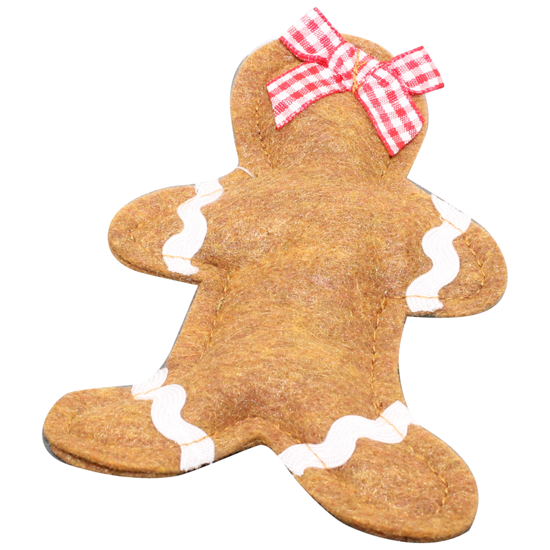 Felt Gingerbread Cookie Organic Catnip Toy Gingerbread Gal