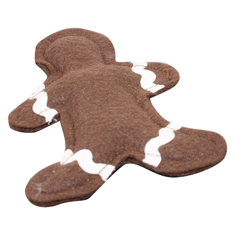 Felt Gingerbread Cookie Organic Catnip Toy Gingerbread Guy