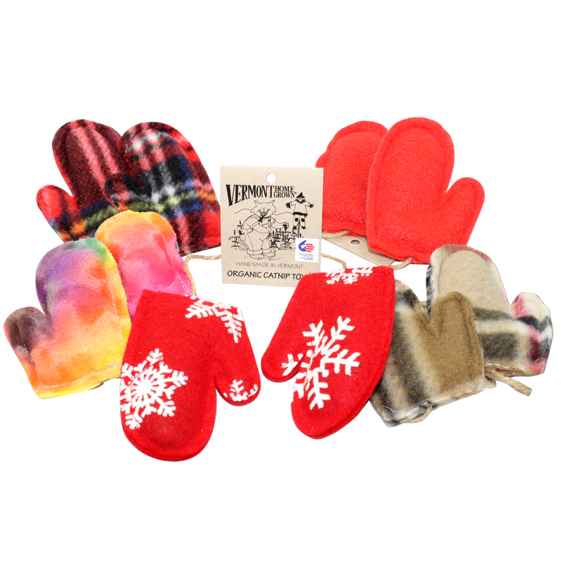 Felt Kitten Mittens Organic Catnip Toy