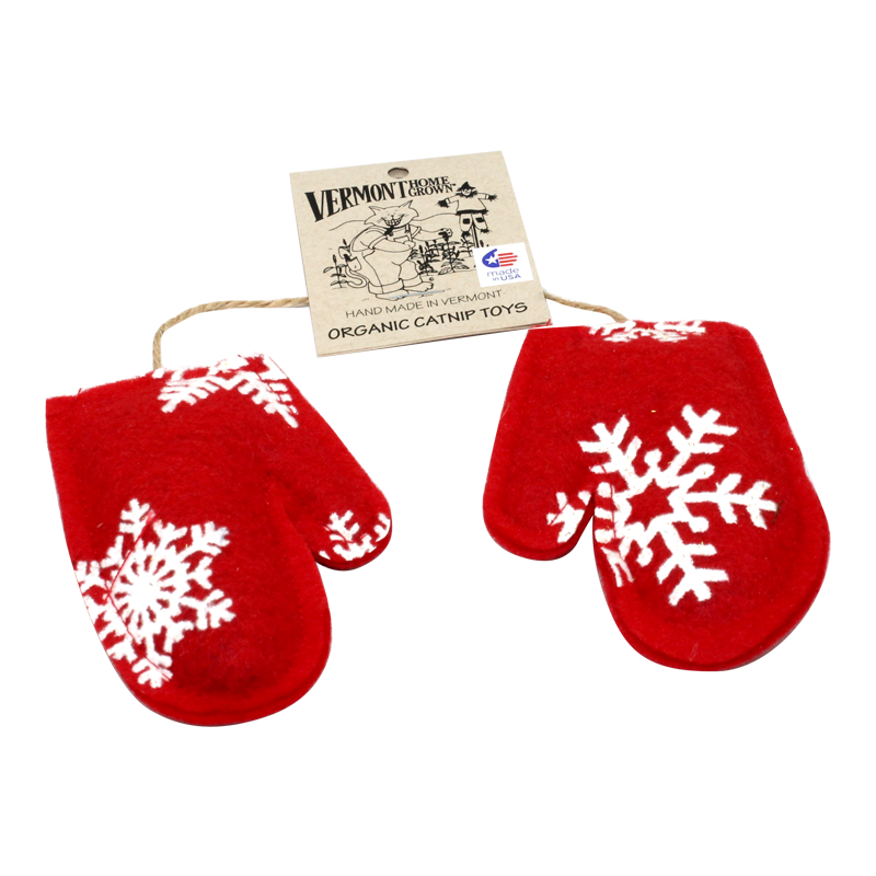 Felt Kitten Mittens Organic Catnip Toy