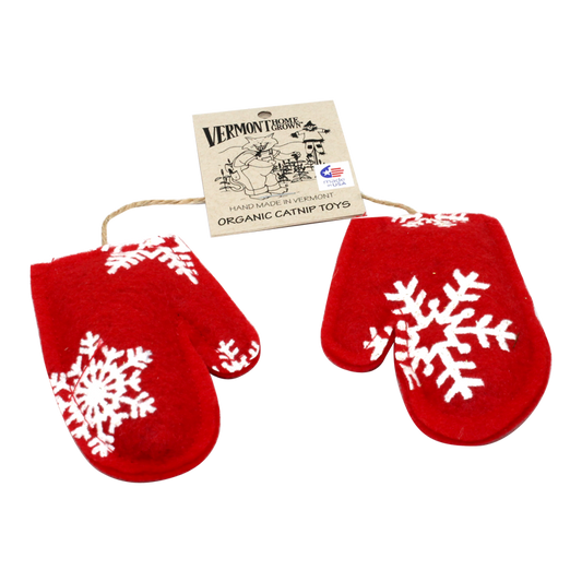 Felt Kitten Mittens Organic Catnip Toy