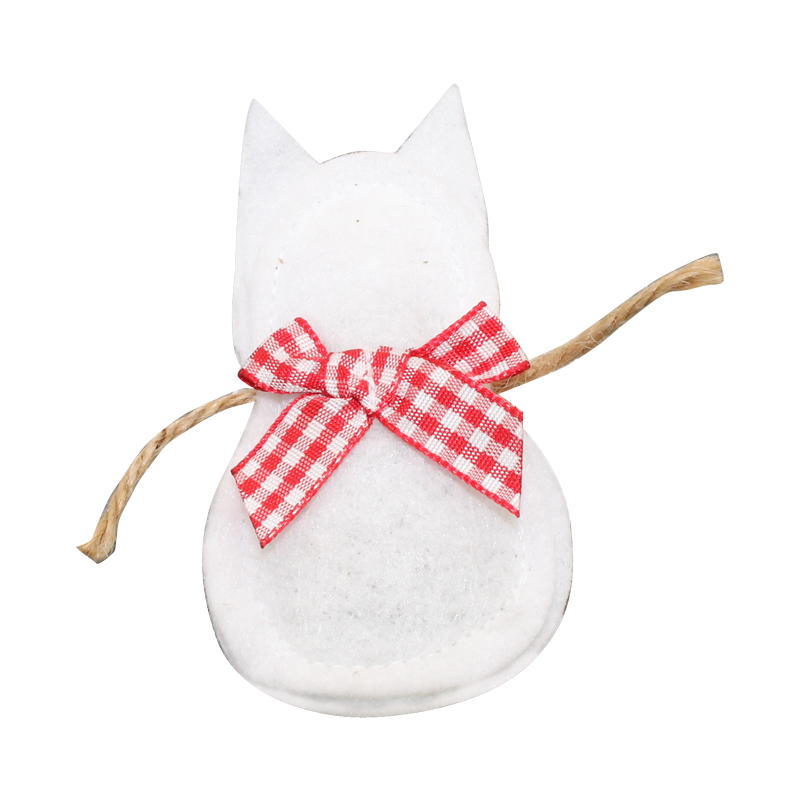 Felt Snow Cat Organic Catnip Toy