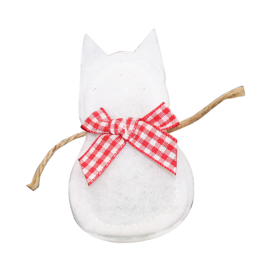 Felt Snow Cat Organic Catnip Toy