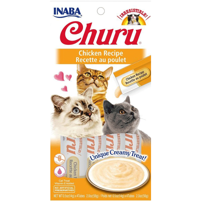 Inaba Ciao Churu Cat Treat Purees - Chicken Recipe