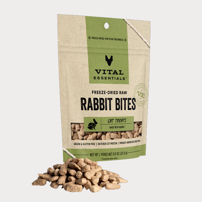 Vital Essentials Freeze-Dried Raw Rabbit Bites Cat Treats