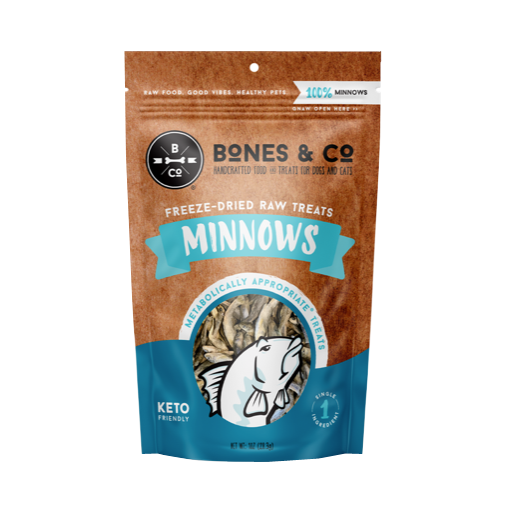 Bones and Co Freeze-Dried Raw Treats, Minnows