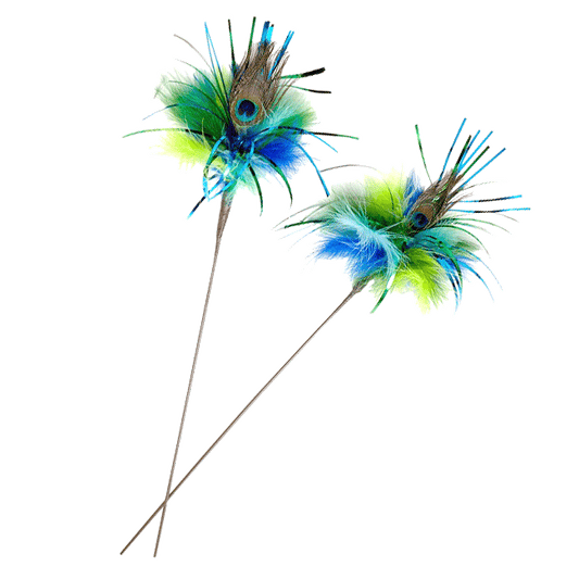 Go Cat Peacock Sparkler Teaser Wand