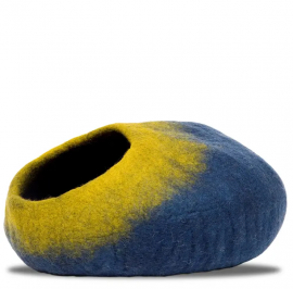 Ombre Wool Pet Cave - Navy & Olive