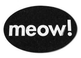 Oval Meow Recycled Rubber Placemat