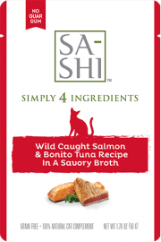 SA-SHI Wild Caught Salmon & Bonito Tuna in Broth Pouches