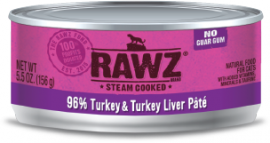 RAWZ 96% Turkey & Turkey Liver Pate for Cats